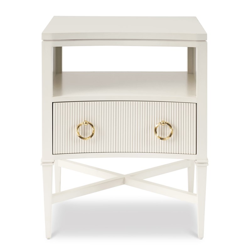 Reeded Petite Nightstand - Linen
