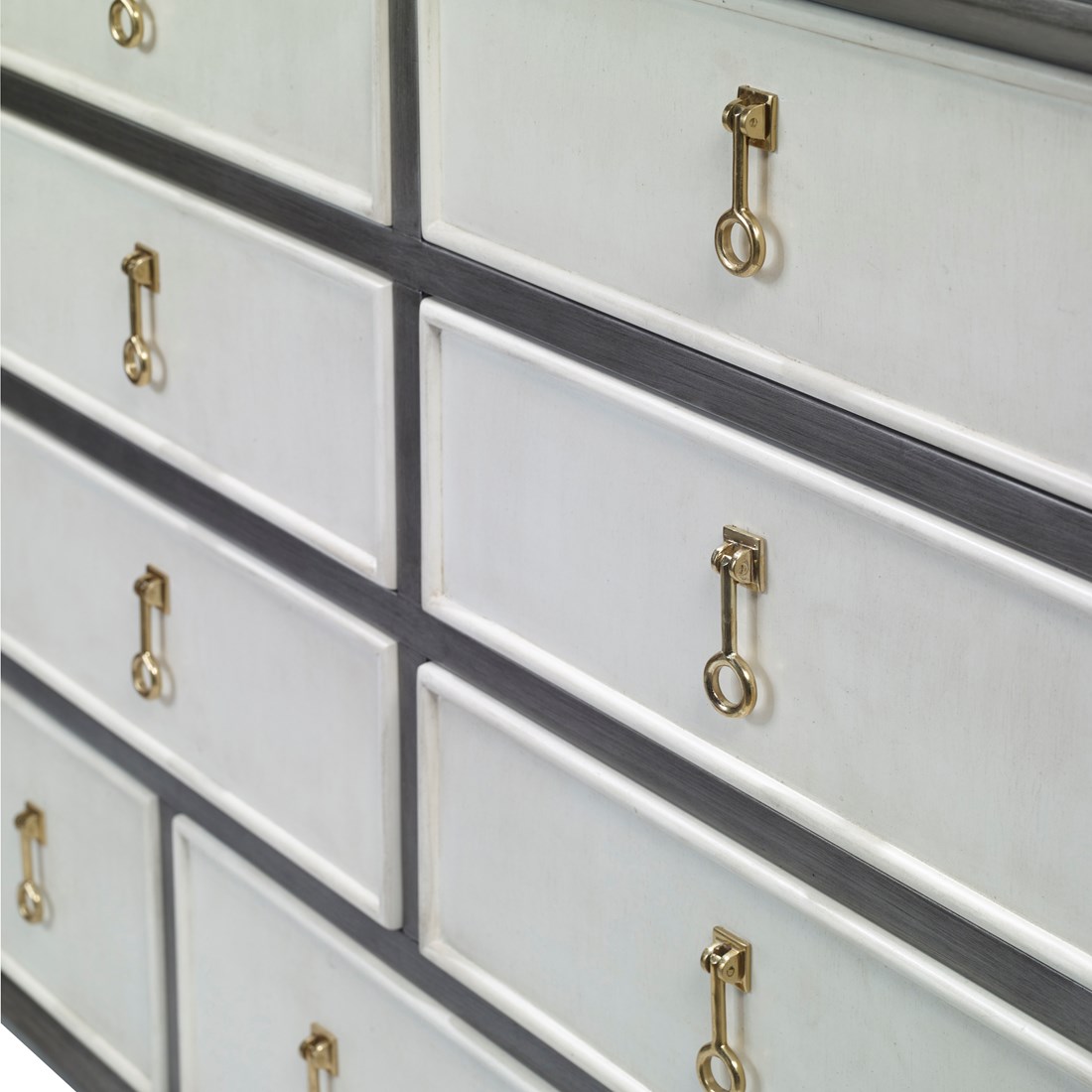 grey and gold dresser Charcoal Grey & Gold Base 9 Drawer Dresser 84 inch – SLATE CUSTOM main image 0