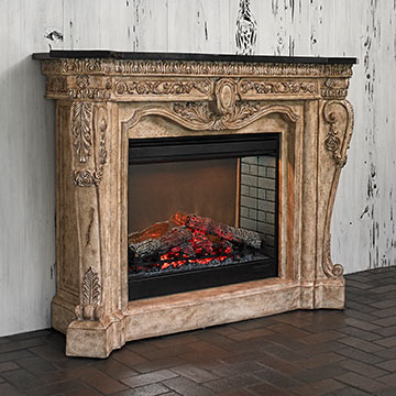 Floral Electric Fireplace