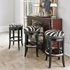 Zebrano Swivel Barstool - Backless