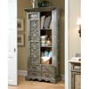 Medallion Tall Cabinet - Antique Red