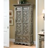 Medallion Tall Cabinet - Antique White