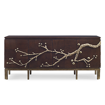 Cherry Blossom Media Cabinet - Walnut