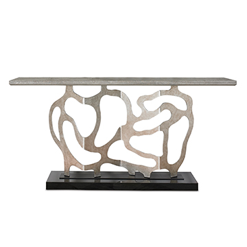 Sculpted Console - Silver