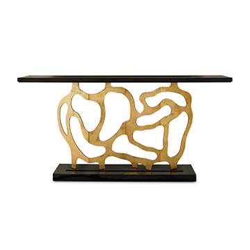 Sculpted Console - Gold