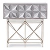 Snowflake Console Table - Silver Leaf