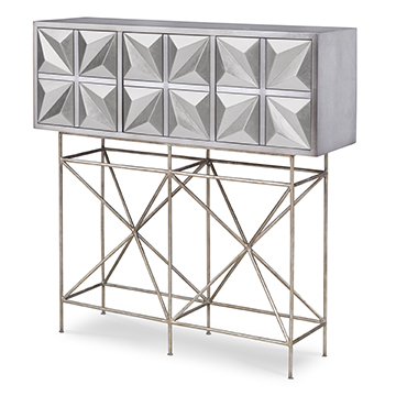 Snowflake Console Table - Silver Leaf