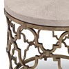 Filigree End Table - Dove White