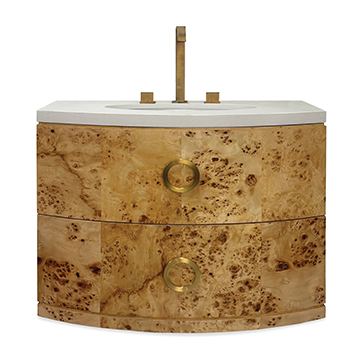 Cirque Wall Sink Chest - Burl