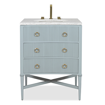 Reeded Sink Chest - Polar Blue