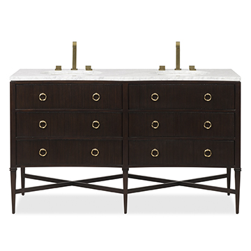 Reeded Sink Chest - 60" Double