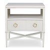 Reeded Nightstand - Linen