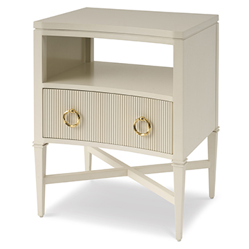 Reeded Petite Nighstand - Linen