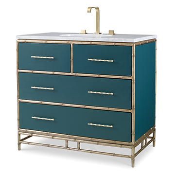 Chinoiserie Sink Chest - Peacock