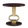 Vision Accent Table - Walnut / Gold Leaf