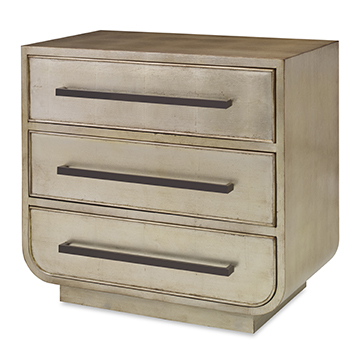 Bowed Nightstand - French Gold Bowed Nightstand - French Gold
