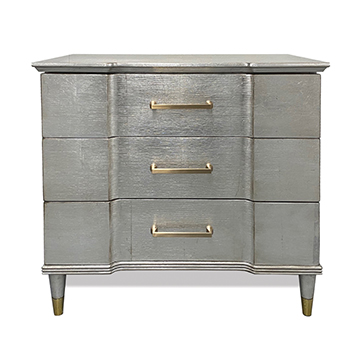 Valmont Nightstand - Satin Ant Silver Valmont Nightstand - Satin Ant Silver