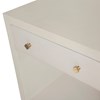 Bethany Shagreen Nightstand - Linen Bethany Shagreen Nightstand - Linen
