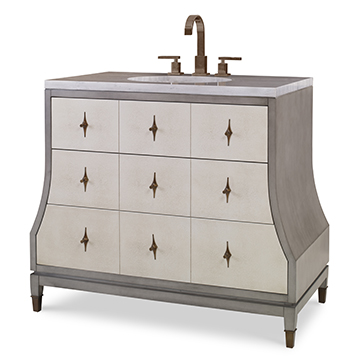 Tapered Sink Chest - Ash Grey / Linen