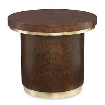 Burl Round End Table 