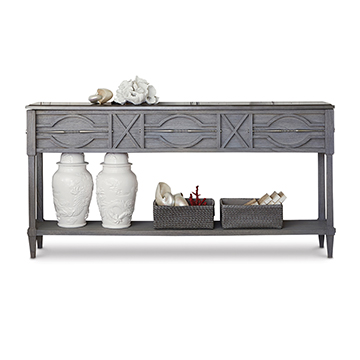 Spindle Console - Weathered Grey 