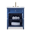 Louvered Medium Sink Chest - Cadet Blue