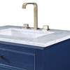 Louvered Medium Sink Chest - Cadet Blue