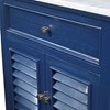 Louvered Medium Sink Chest - Cadet Blue