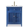 Louvered Medium Sink Chest - Cadet Blue Louvered Medium Sink Chest - Cadet Blue