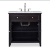 Louvered Sink Chest - Rubbed Raven