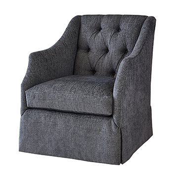 Claudette Chair - Skirted w/ Tufted Back