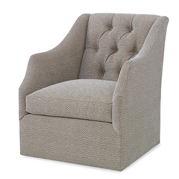 Claudette Swivel Chair - Tufted Back