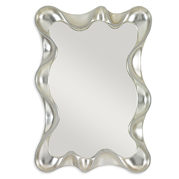 Scalloped Mirror - Silver