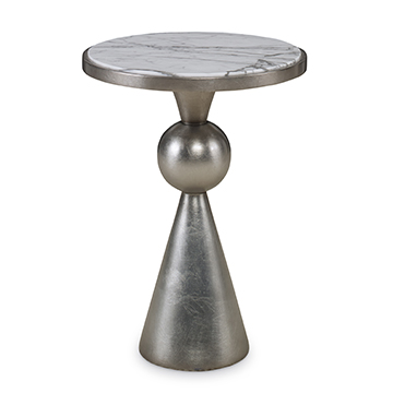 Minaret Accent Table - Satin Ant. Silver Minaret Accent Table - Satin Ant. Silver