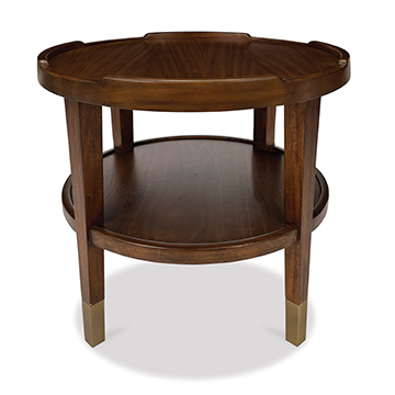 Crenellated Round End Table