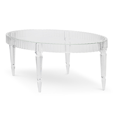 Fluted Oval Cocktail Table